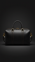 Leather Travel Bag in Obsidian